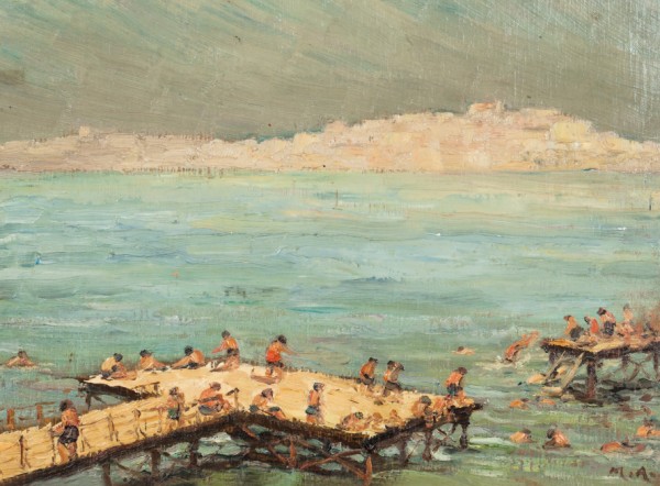 «Παλαιό Φάληρο», 1935, ελαιογραφία σε κόντρα πλακέ (Συλλογή ΤτΕ)