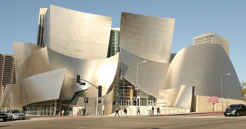 LOS ANGELES - MARCH 27: The sun shines on the Frank O. Gehry designed Disney Concert Hall March 27, 2008 in Los Angeles, California. (Photo by Frederick M. Brown/Getty Images)