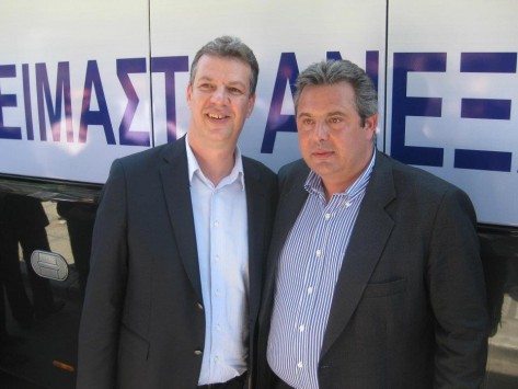 Ο γαμπρός της Μαρίνας Χρυσοβελώνη με τον Πάνο Καμμένο, πριν ο τελευταίος γίνει «Ναπολέοντας»