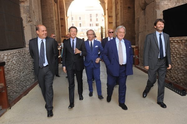 Nicola Zingaretti;Matteo Renzi;Andrea Della Valle;Diego Della Valle;Dario Franceschini