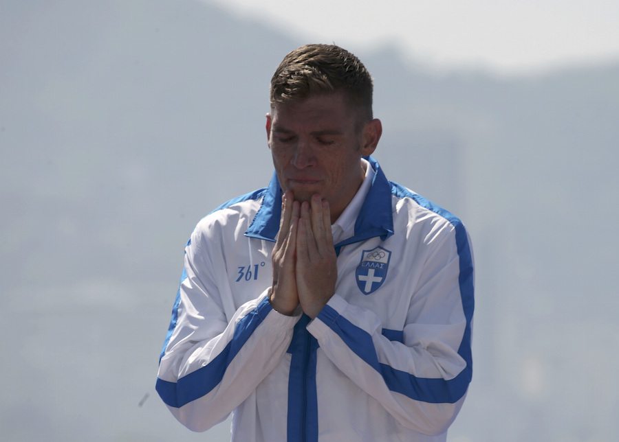 Marathon Swimming - Men's 10km Marathon Swimming Victory Ceremony