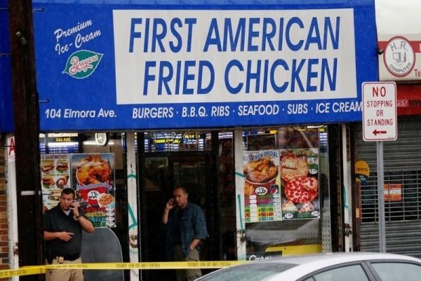 Law enforcement officers search an address during an investigation into Ahmad Khan Rahami, who was wanted for questioning in an explosion in New York, which authorities believe is linked to the explosive devices found in New Jersey, in Elizabeth, U.S., September 19, 2016. REUTERS/Eduardo Munoz