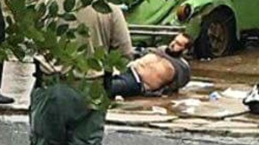 Ο δράστης κατά τη σύλληψη του