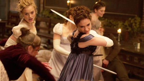 Lily James and Bella Heathcote in Screen Gems' PRIDE AND PREJUDICE AND ZOMBIES.
