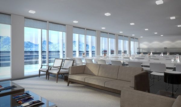 Σχέδιο από το εσωτερικό της βάσης της Βραζιλίας στην Ανταρκτική / φωτό: Estudio 41 Arquitetura