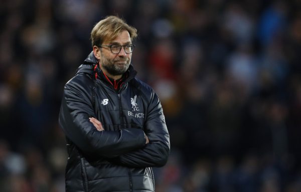 Britain Football Soccer - Hull City v Liverpool - Premier League - The Kingston Communications Stadium - 4/2/17 Liverpool manager Juergen Klopp looks dejected  Reuters / Phil Noble Livepic EDITORIAL USE ONLY. No use with unauthorized audio, video, data, fixture lists, club/league logos or "live" services. Online in-match use limited to 45 images, no video emulation. No use in betting, games or single club/league/player publications.  Please contact your account representative for further details.