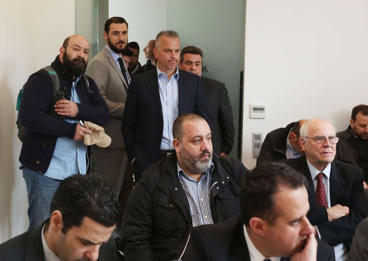 Ο κ. Καραπαπάς και ο κ. Θεοδωρίδης στην συνεδρίαση της Πειθαρχικής Επιτροπής της ΕΠΟ