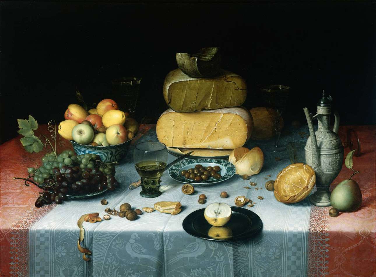 Still_Life_With_Cheeses_Floris_van_Dijck_1615-20