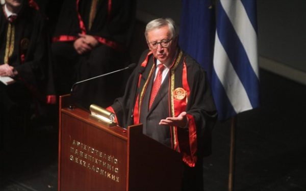 Ο πρόεδρος της Κομισιόν κατά την ομιλία του στο ΑΠΘ