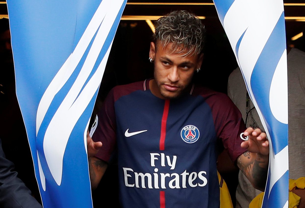 Soccer Football - Paris Saint-Germain F.C. - Neymar Jr Press Conference - Paris, France - August 4, 2017 New Paris Saint-Germain signing Neymar Jr REUTERS/Christian Hartmann