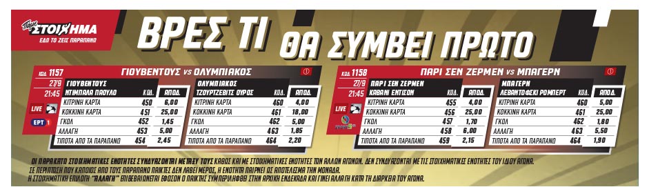 ΒΡΕΣ ΤΙ ΘΑ ΣΥΜΒΕΙ ΠΡΩΤΟ