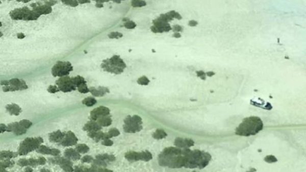 Αεροφωτογραφία από το σημείο -στη μέση του πουθενά- όπου έλαβε χώρα το περιστατικό