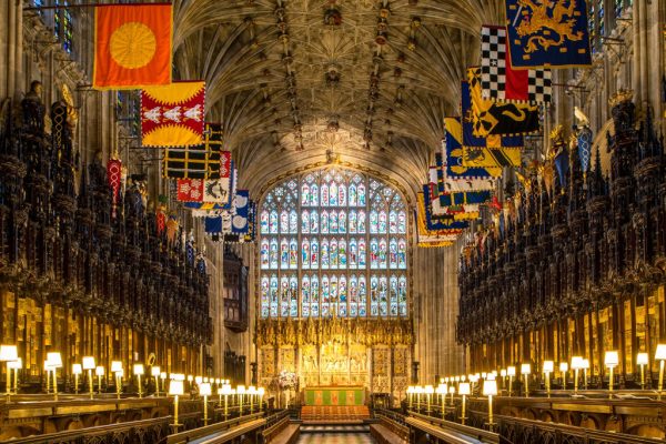 WINDSOR, UNITED KINGDOM - FEBRUARY 11: A view of the Quire in St George's Chapel at Windsor Castle, where Prince Harry and Meghan Markle will have their wedding service, February 11, 2018 in Windsor, England. The Service will begin at 1200, Saturday, May 19 2018. The Dean of Windsor, The Rt Revd. David Conner, will conduct the Service. The Most Revd. and Rt Hon. Justin Welby, Archbishop of Canterbury, will officiate as the couple make their marriage vows. (Photo by Dominic Lipinski - WPA Pool/Getty Images)