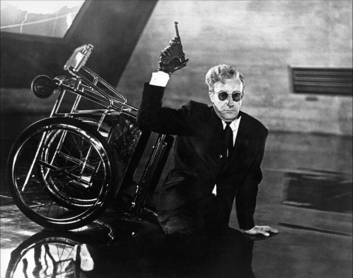 Peter Sellers as Dr Strangelove, a wheelchair bound ex-Nazi professor