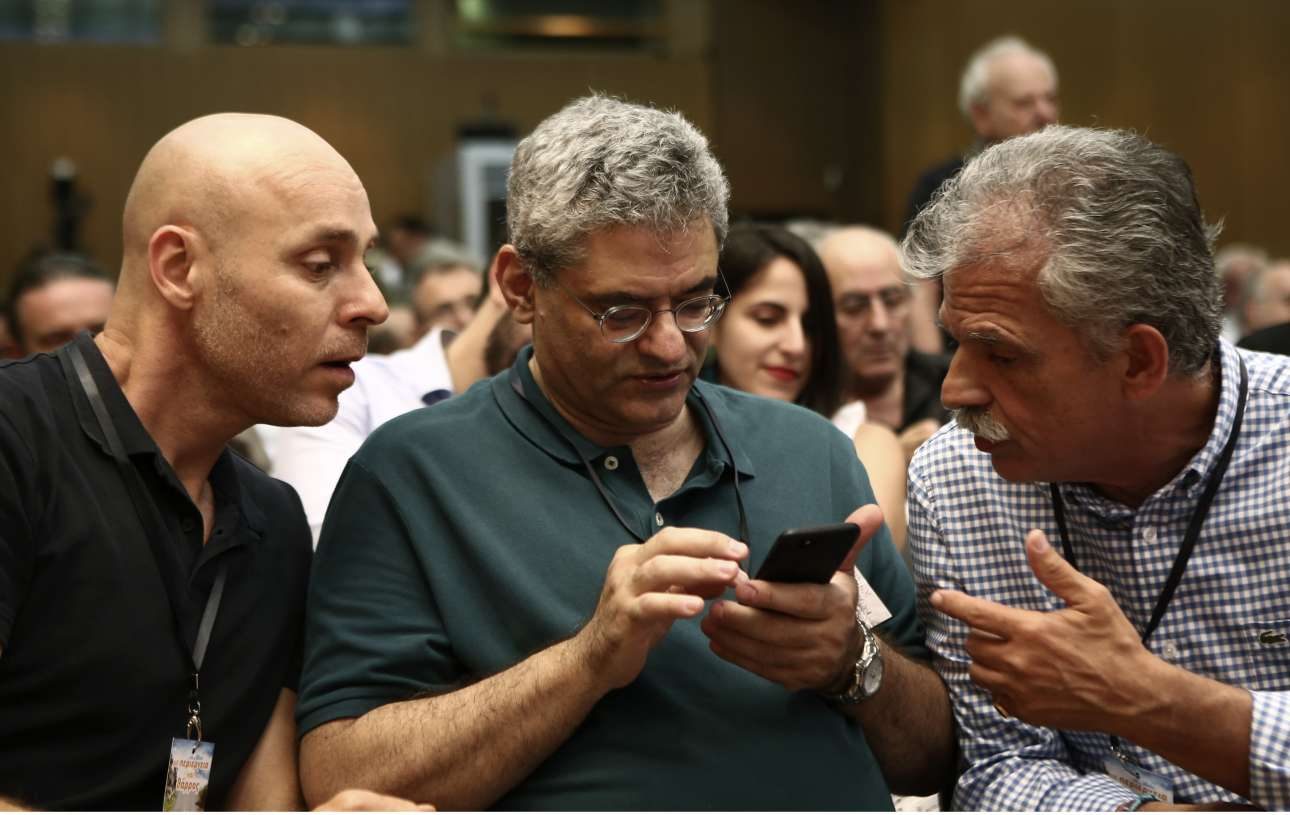 Αμυράς, Κύρκος και Δανέλλης. Και οι τρεις με διαφορετικές θέσεις φωτο: INTIMEnews)